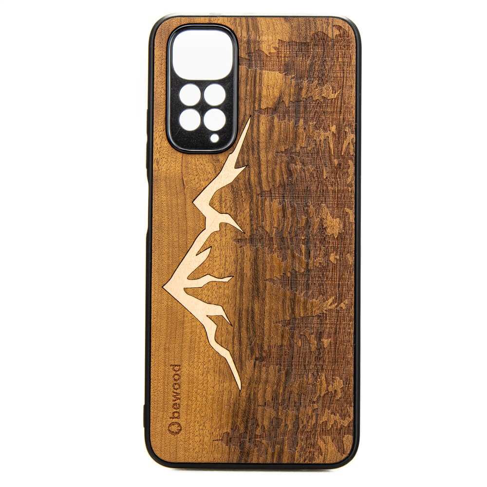 Drewniane Etui Xiaomi Redmi Note 11 / 11S GÓRY IMBUIA (1)