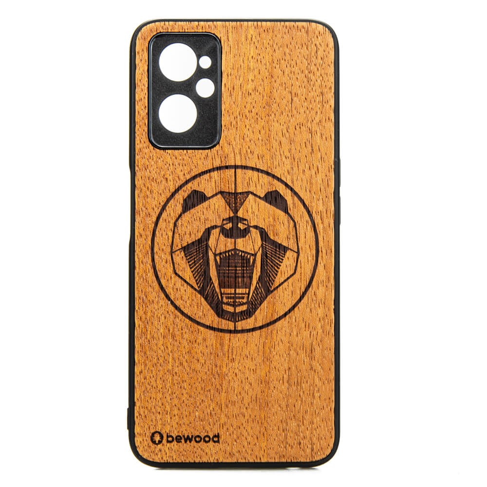 Realme 9i Bear Merbau Wood Case (1)