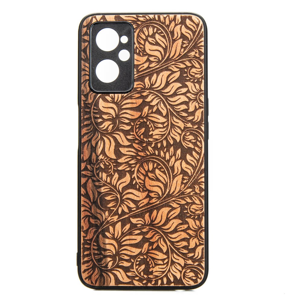 Drewniane Etui Realme 9i LIŚCIE JABŁOŃ (1)