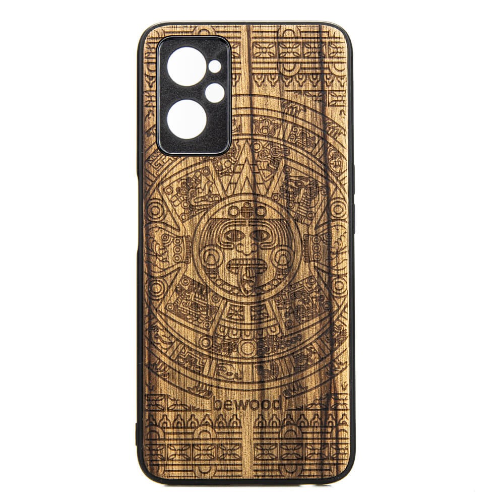 Realme 9i Aztec Calendar Frake Wood Case (1)