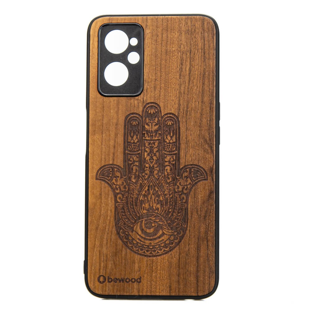 Drewniane Etui Realme 9i HAMSA IMBUIA (1)