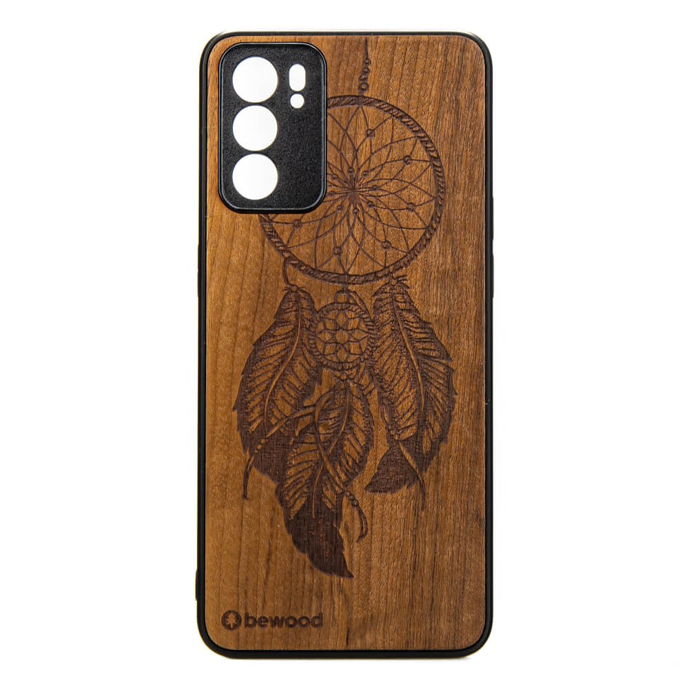Drewniane Etui Oppo Reno 6 5G ŁAPACZ SNÓW IMBUIA (1)