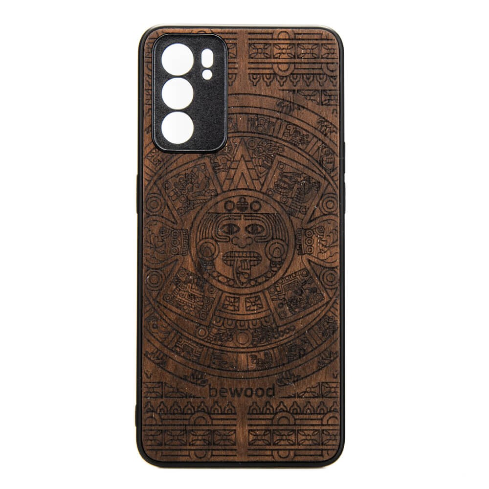 Oppo Reno 6 5G Aztec Calendar Ziricote Wood Case (1)