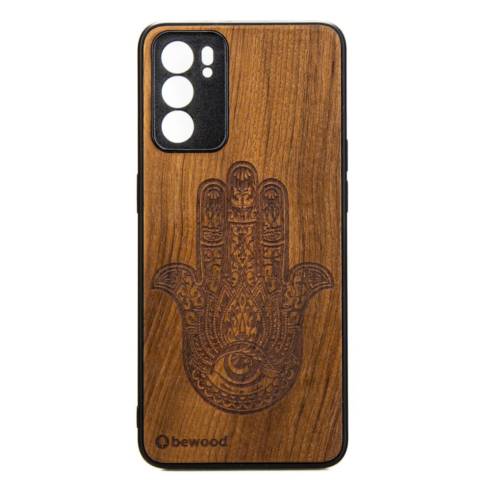 Drewniane Etui Oppo Reno 6 5G HAMSA IMBUIA (1)