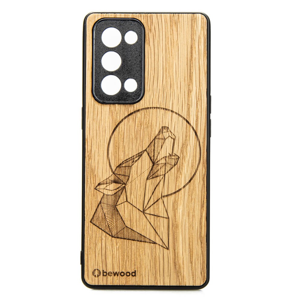 Drewniane Etui Oppo Reno 6 Pro WILK DĄB (1)