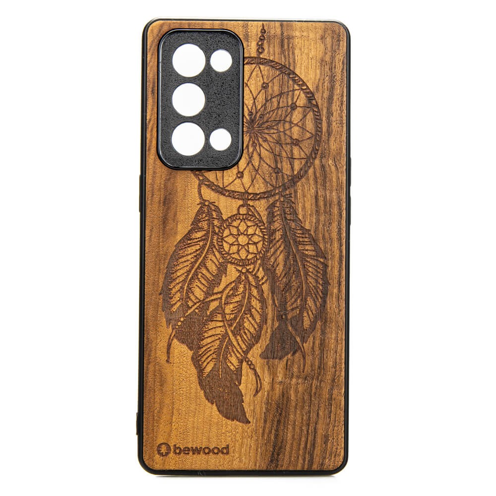Drewniane Etui Oppo Reno 6 Pro ŁAPACZ SNÓW IMBUIA (1)