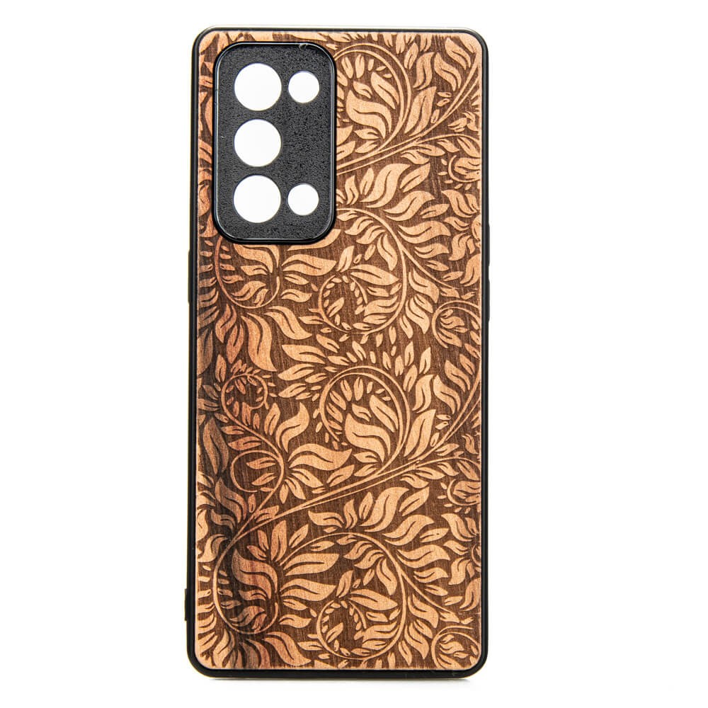 Drewniane Etui Oppo Reno 6 Pro LIŚCIE JABŁOŃ (1)