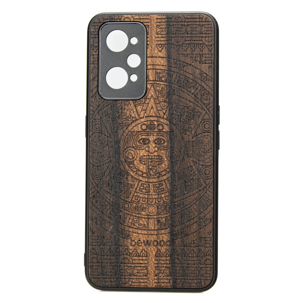 Drewniane Etui Realme GT 2 / GT Neo 2 / GT Neo 3T KALENDARZ AZTECKI ZIRICOTE (1)