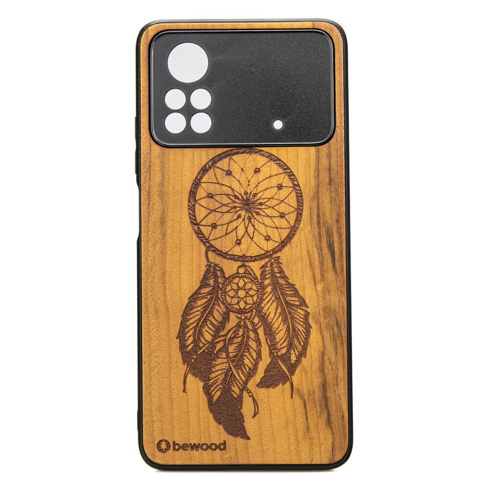 Drewniane Etui Xiaomi POCO X4 Pro 5G ŁAPACZ SNÓW IMBUIA (1)