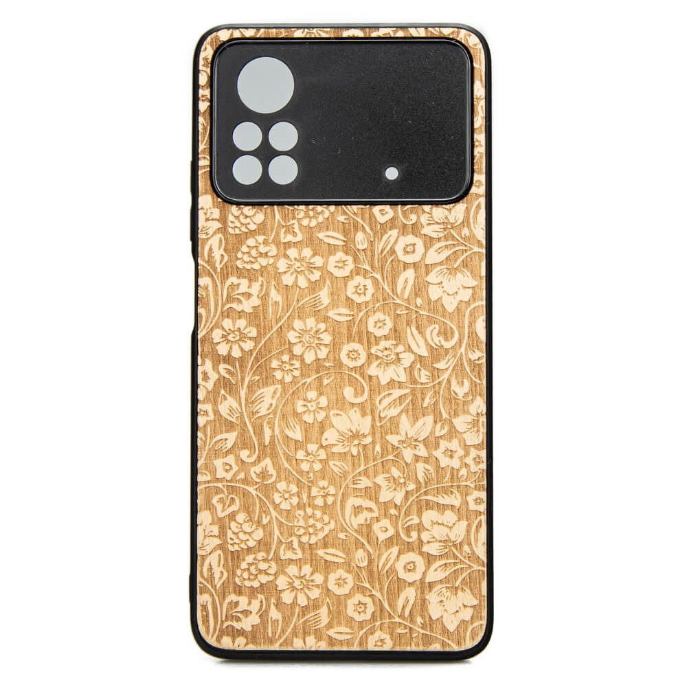 Drewniane Etui Xiaomi POCO X4 Pro 5G KWIATY POLNE ANIEGRE (1)