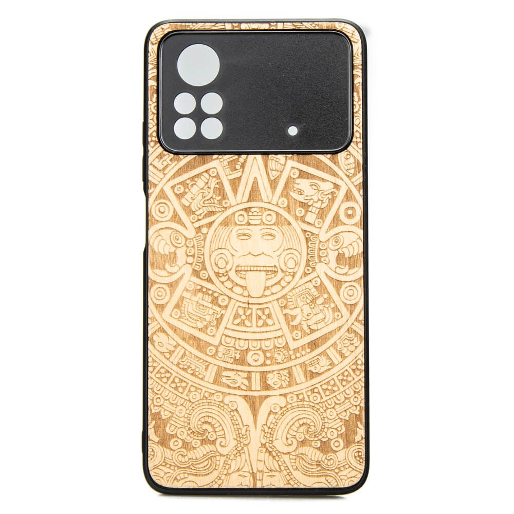 Drewniane Etui Xiaomi POCO X4 Pro 5G KALENDARZ AZTECKI ANIEGRE (1)
