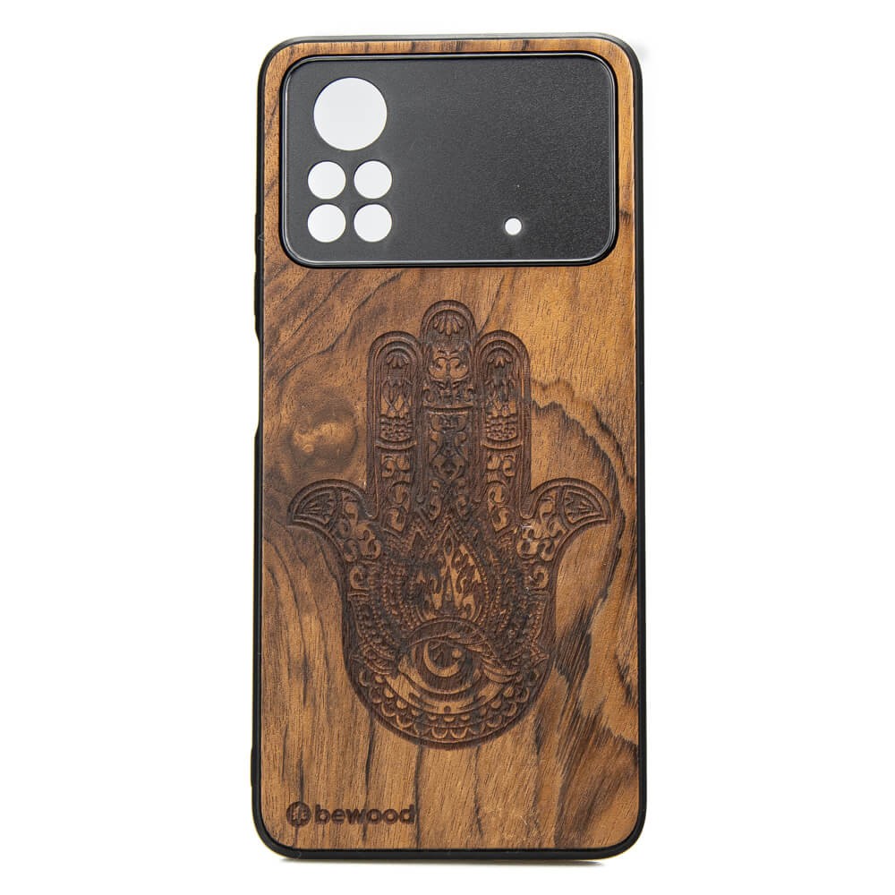 Drewniane Etui Xiaomi POCO X4 Pro 5G HAMSA IMBUIA (1)
