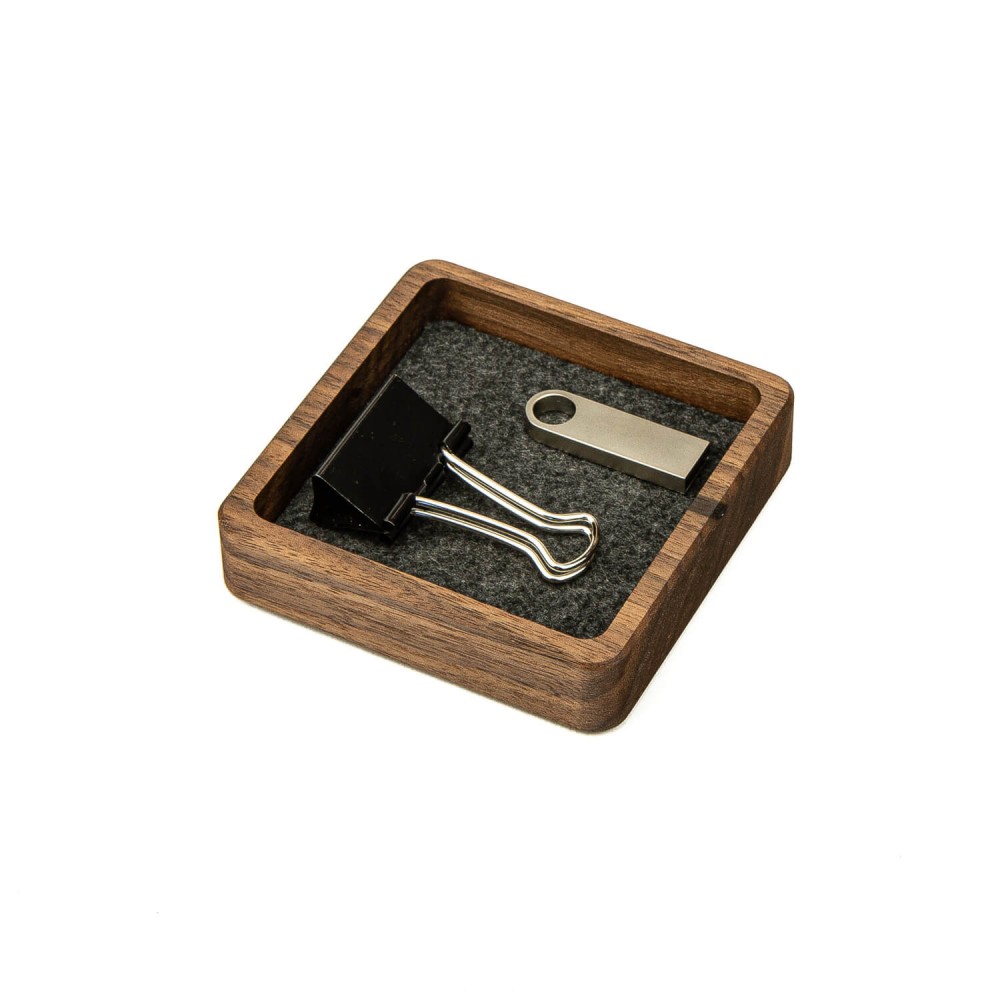 Wooden Organizer Small Single Box - Walnut - S (1)