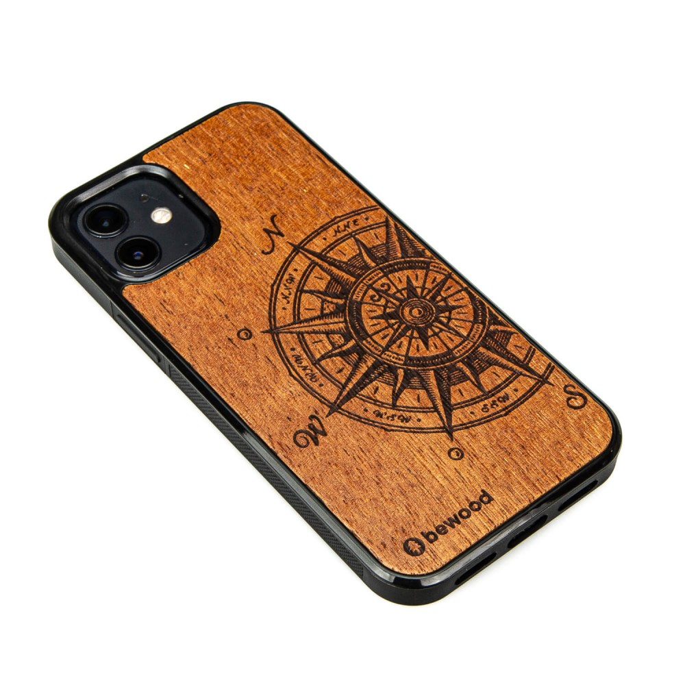 Drewniane Etui na iPhone 12 / 12 Pro TRAVELER MERBAU (2)