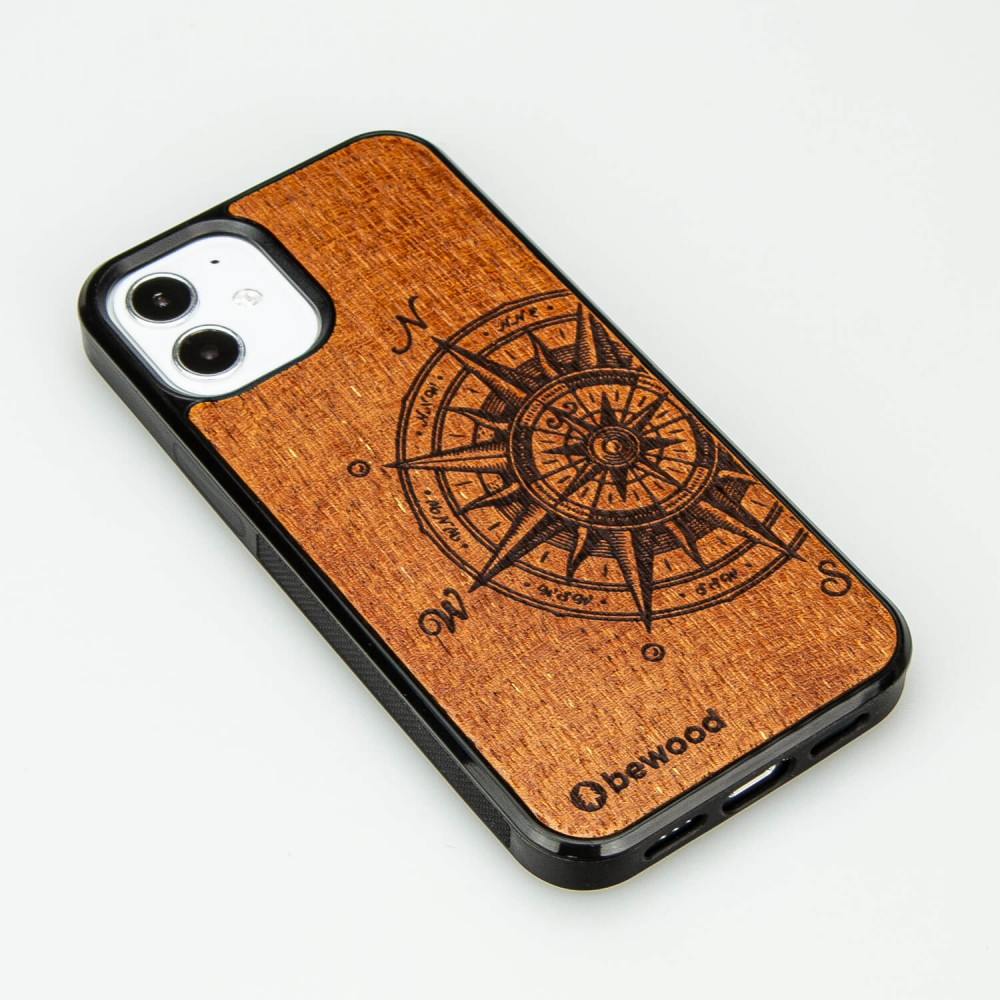 Drewniane Etui na iPhone 12 Mini TRAVELER MERBAU (2)