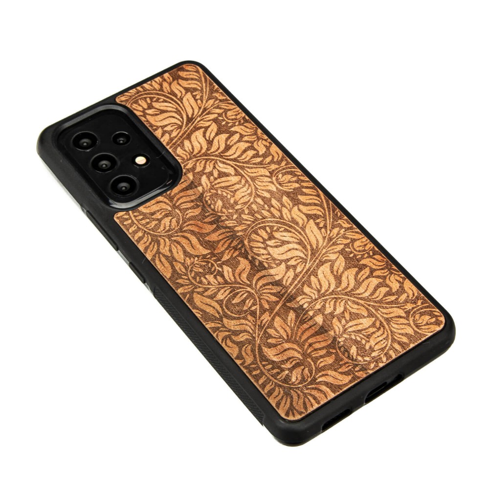 Drewniane Etui na Samsung Galaxy A13 4G LIŚCIE JABŁOŃ (2)
