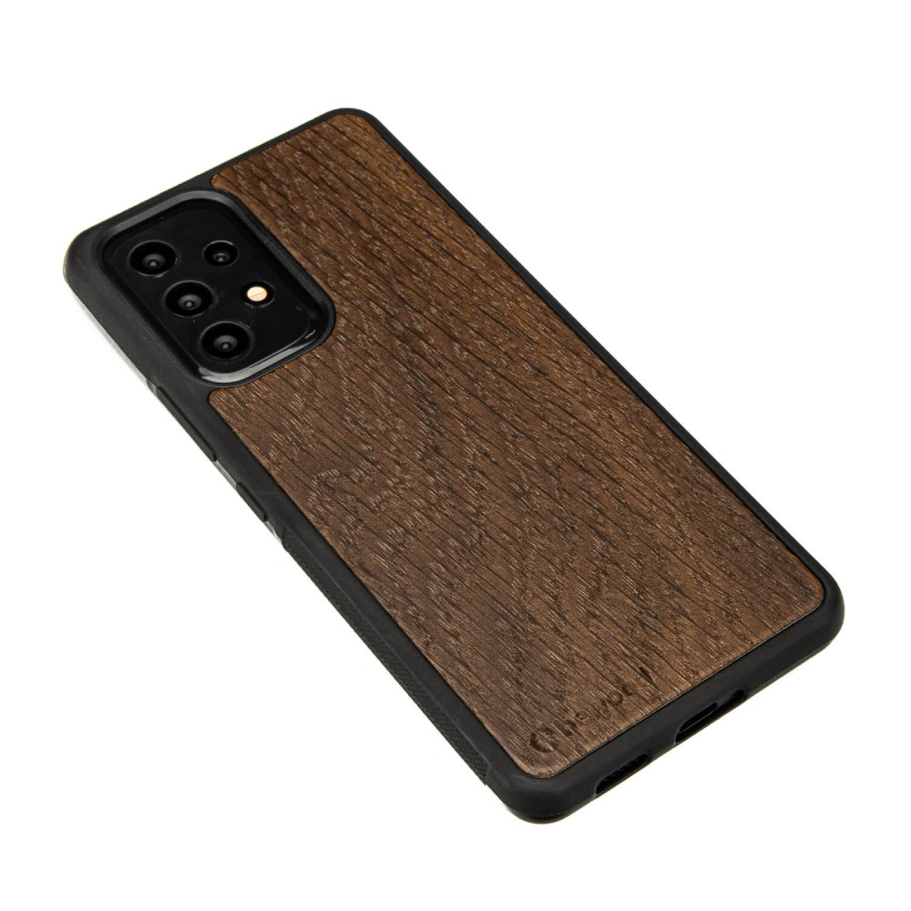 Drewniane Etui na Samsung Galaxy A73 5G DĄB WĘDZONY (2)