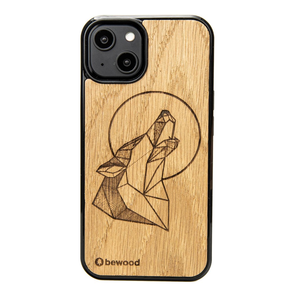 Drewniane Etui Bewood na iPhone 14 WILK DĄB (1)