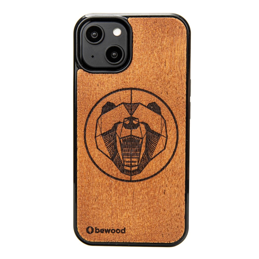 Drewniane Etui Bewood na iPhone 14 NIEDŹWIEDŹ MERBAU (1)