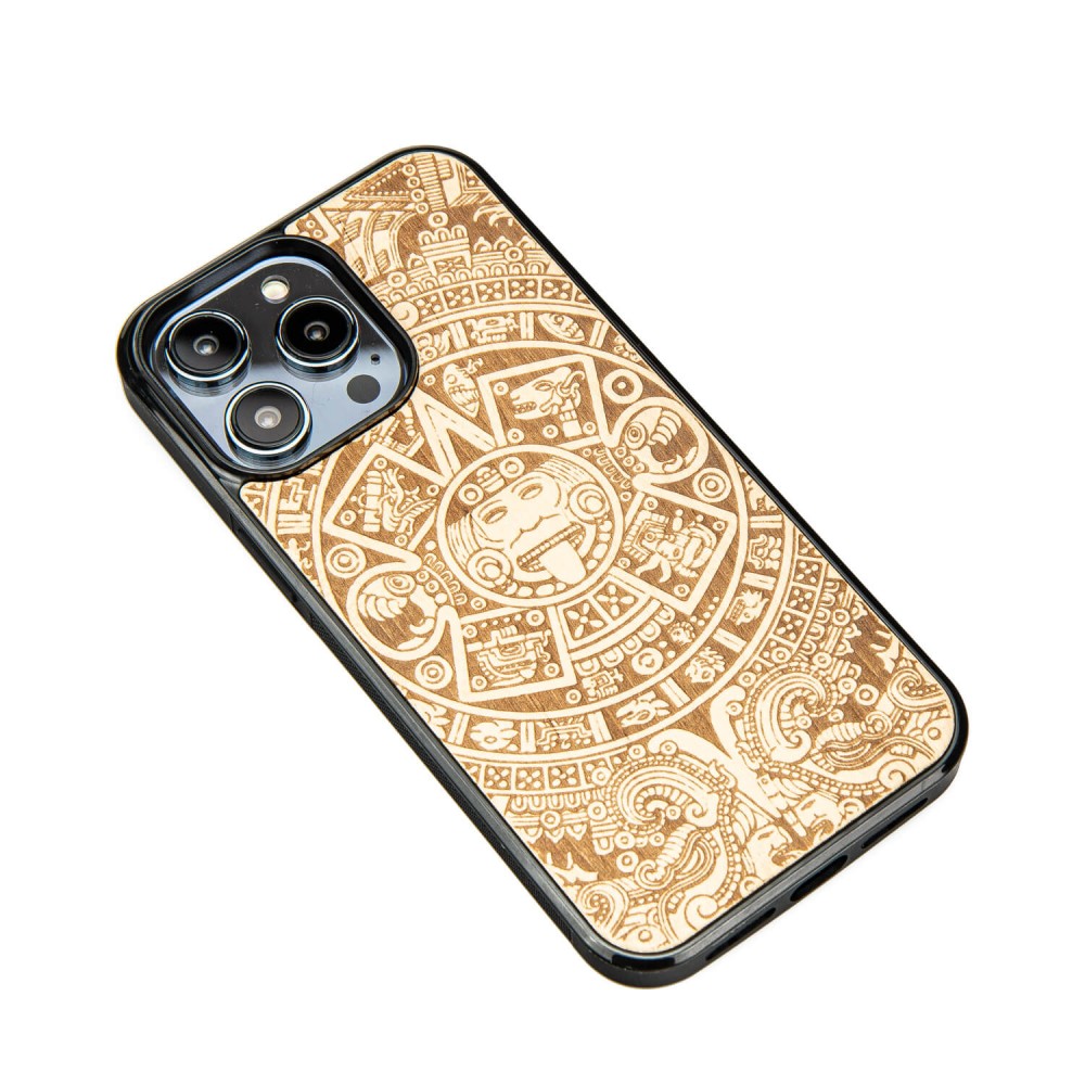 Drewniane Etui Bewood na iPhone 14 Pro Max KALENDARZ AZTECKI ANIEGRE (2)