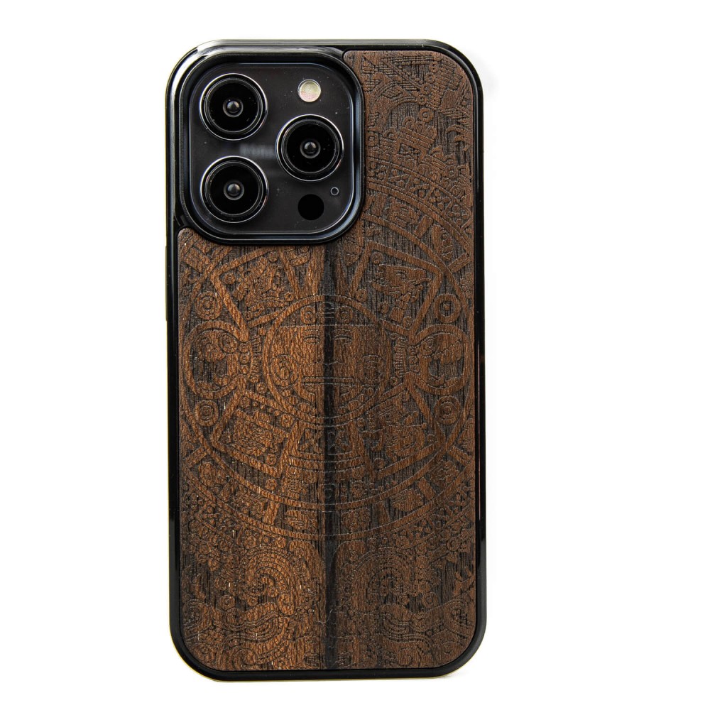 Drewniane Etui Bewood na iPhone 14 Pro KALENDARZ AZTECKI ZIRICOTTE (1)