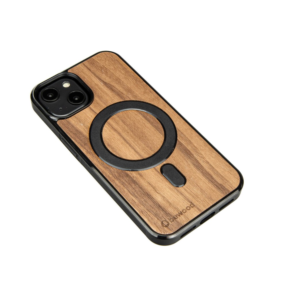 Drewniane Etui Bewood na iPhone 14 Orzech Amerykański MagSafe (2)