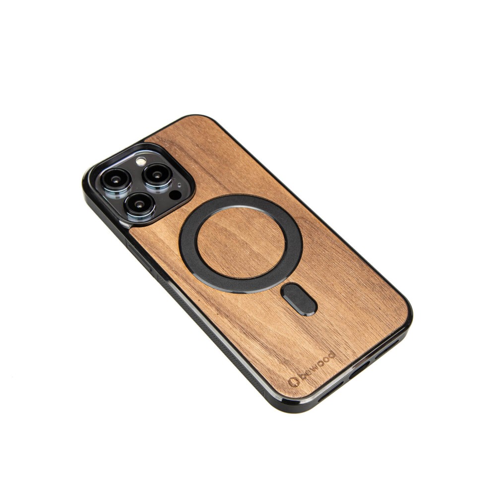 Drewniane Etui Bewood na iPhone 14 Pro Max Orzech Amerykański MagSafe (2)
