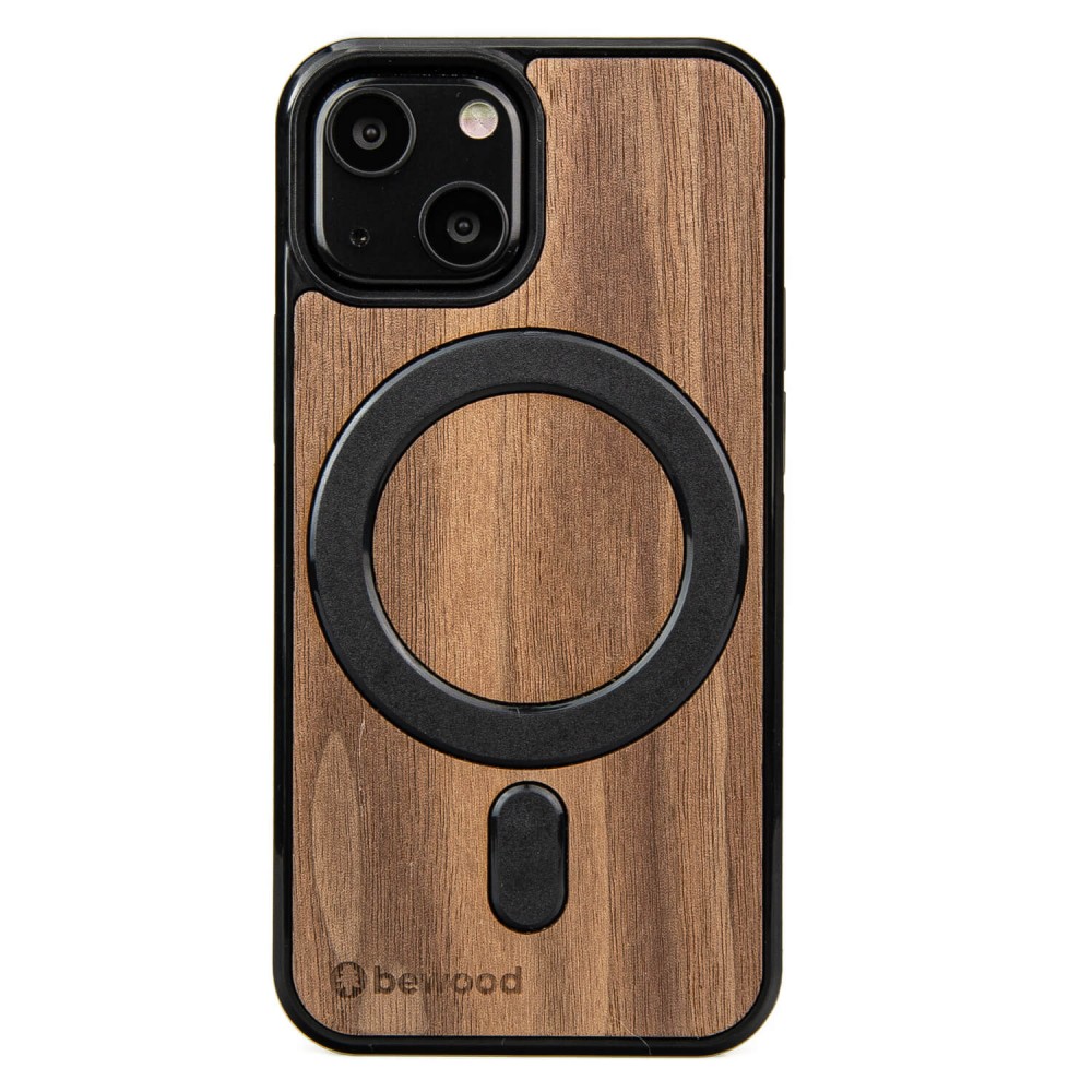 Drewniane Etui Bewood na iPhone 13 Mini Orzech Amerykański MagSafe (1)