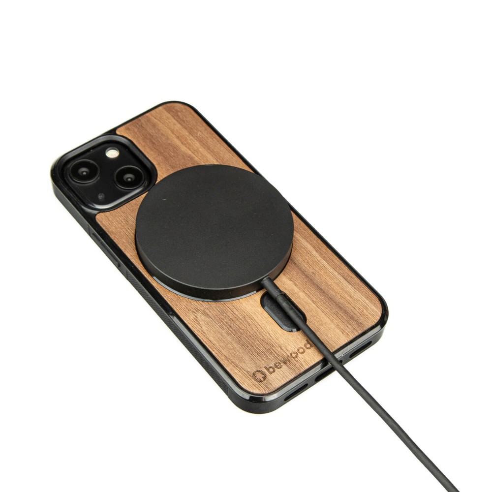 Drewniane Etui Bewood na iPhone 13 Mini Orzech Amerykański MagSafe (3)