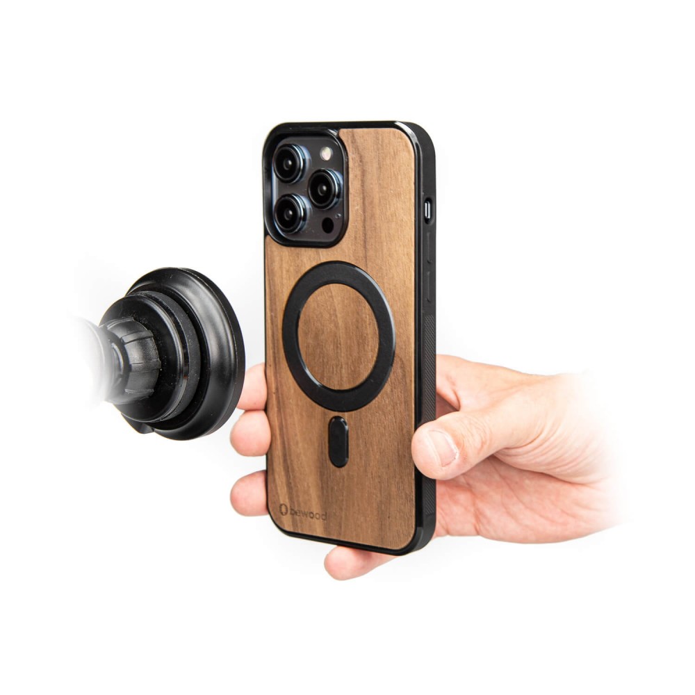 Drewniane Etui Bewood na iPhone 12 Pro Max Orzech Amerykański MagSafe (5)