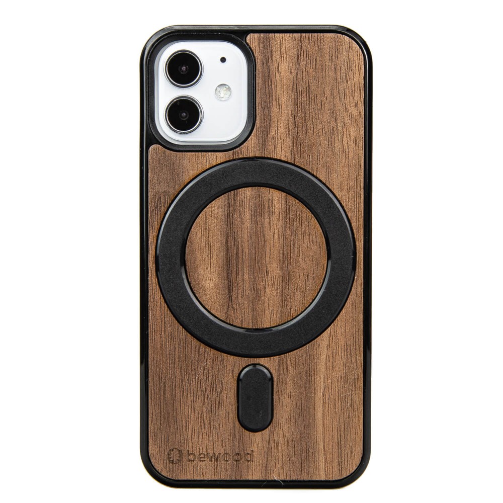 Drewniane Etui Bewood na iPhone 12 Mini Orzech Amerykański MagSafe (1)