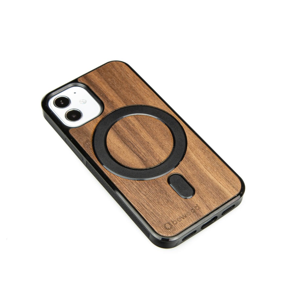 Drewniane Etui Bewood na iPhone 12 Mini Orzech Amerykański MagSafe (2)