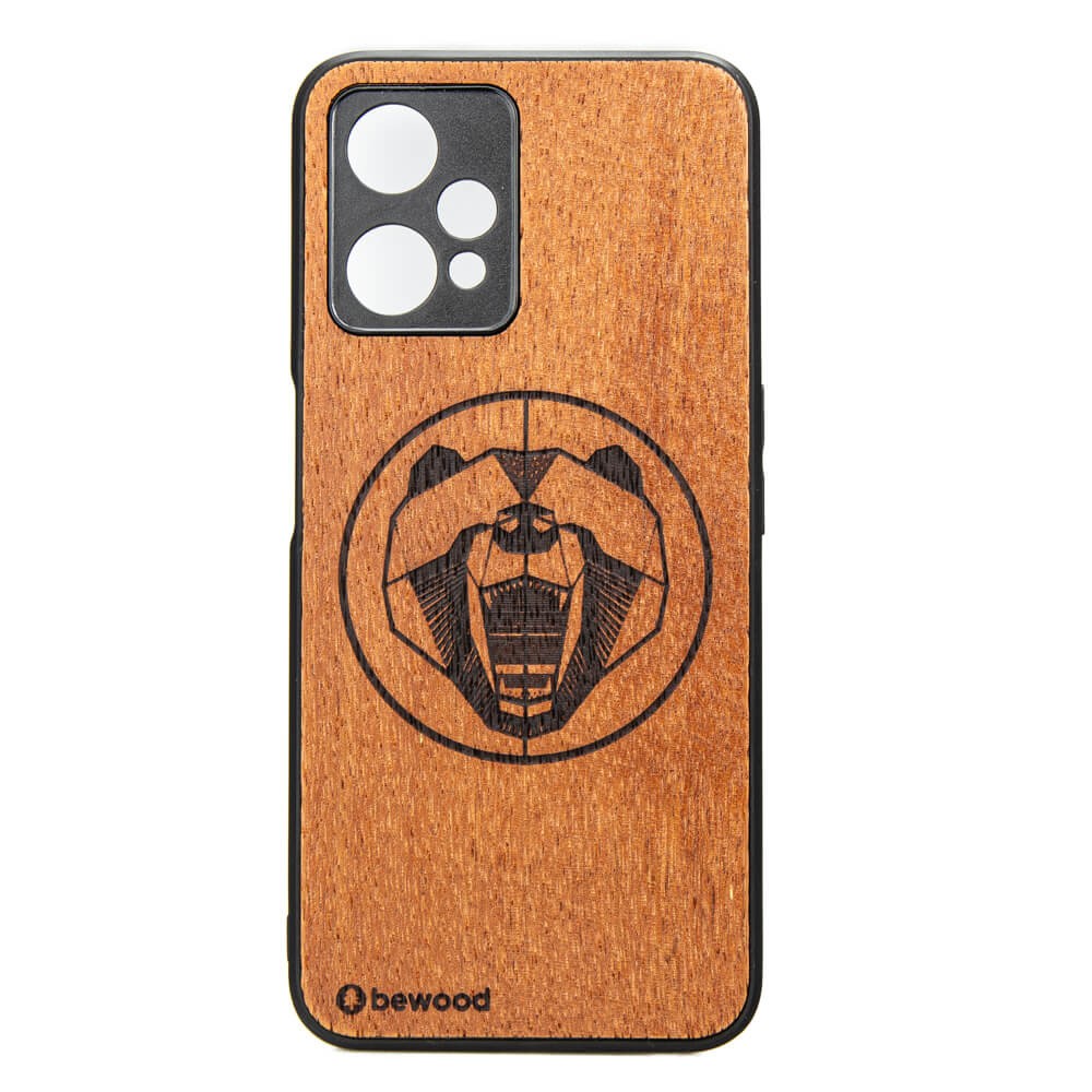 Drewniane Etui Bewood Realme 9 Pro Plus NIEDŹWIEDŹ MERBAU (1)