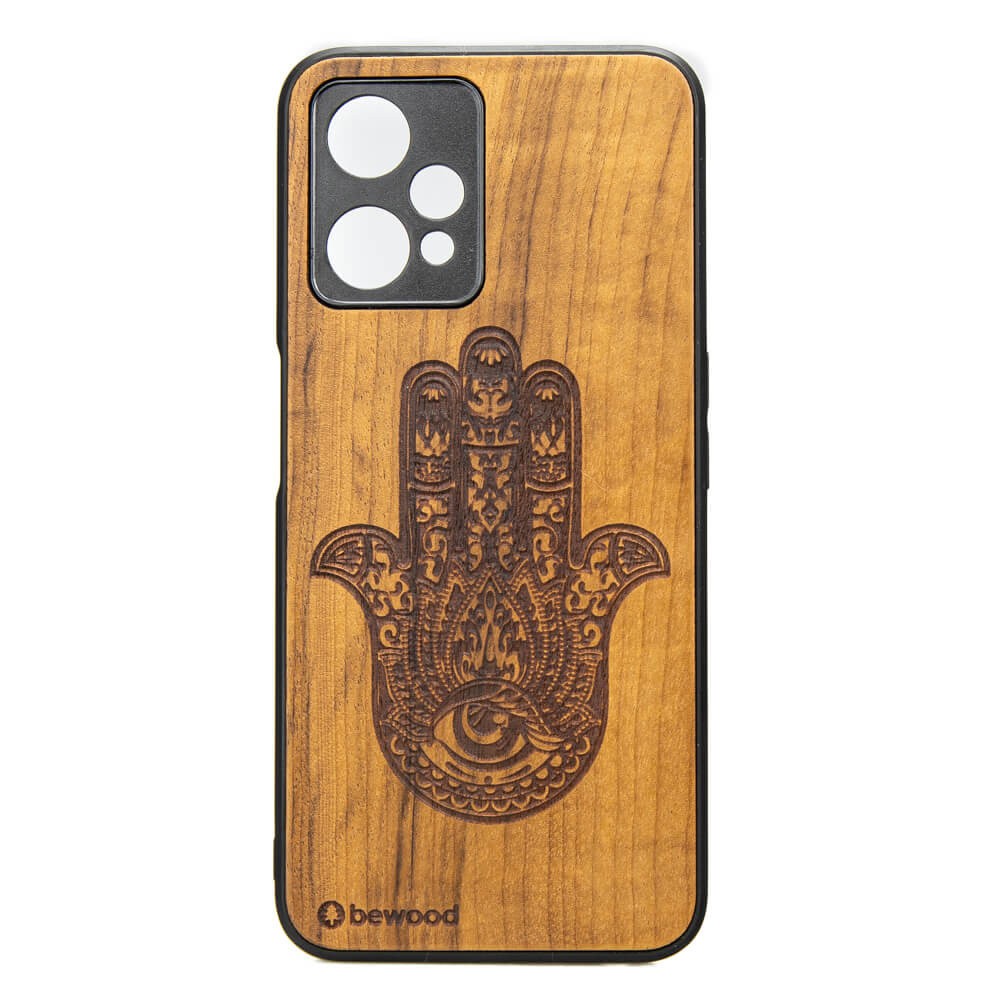 Drewniane Etui Bewood Realme 9 Pro Plus HAMSA IMBUIA (1)