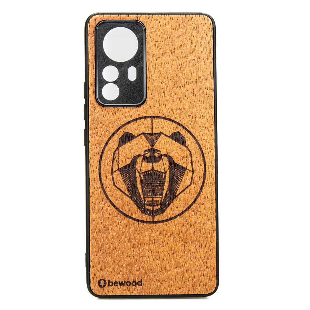 Drewniane Etui Bewood Xiaomi 12 Lite NIEDŹWIEDŹ MERBAU (1)