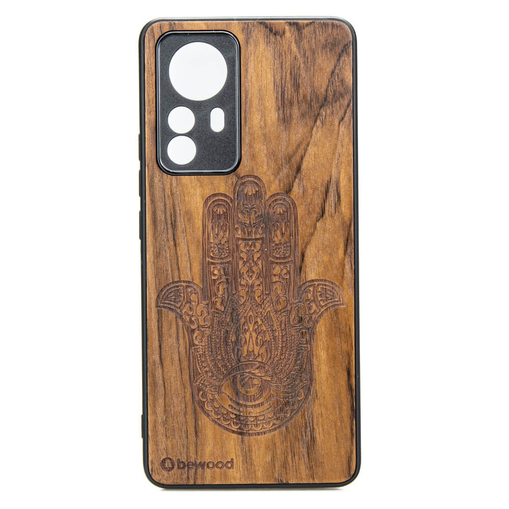 Drewniane Etui Bewood Xiaomi 12T Pro HAMSA IMBUIA (1)