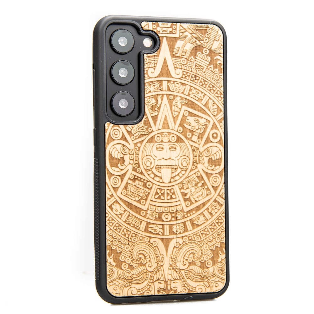 Drewniane Etui Bewood na Samsung Galaxy S23 KALENDARZ AZTECKI ANIEGRE (2)