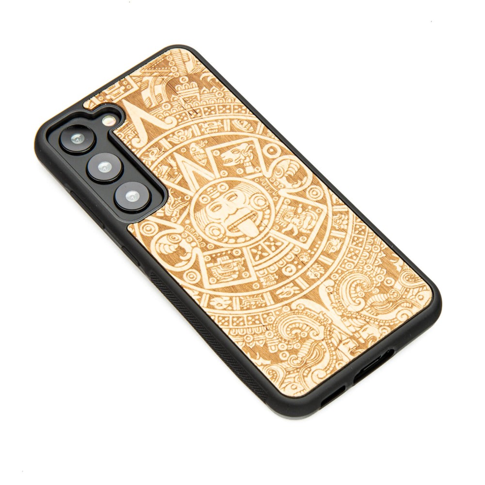 Drewniane Etui Bewood na Samsung Galaxy S23 KALENDARZ AZTECKI ANIEGRE (3)