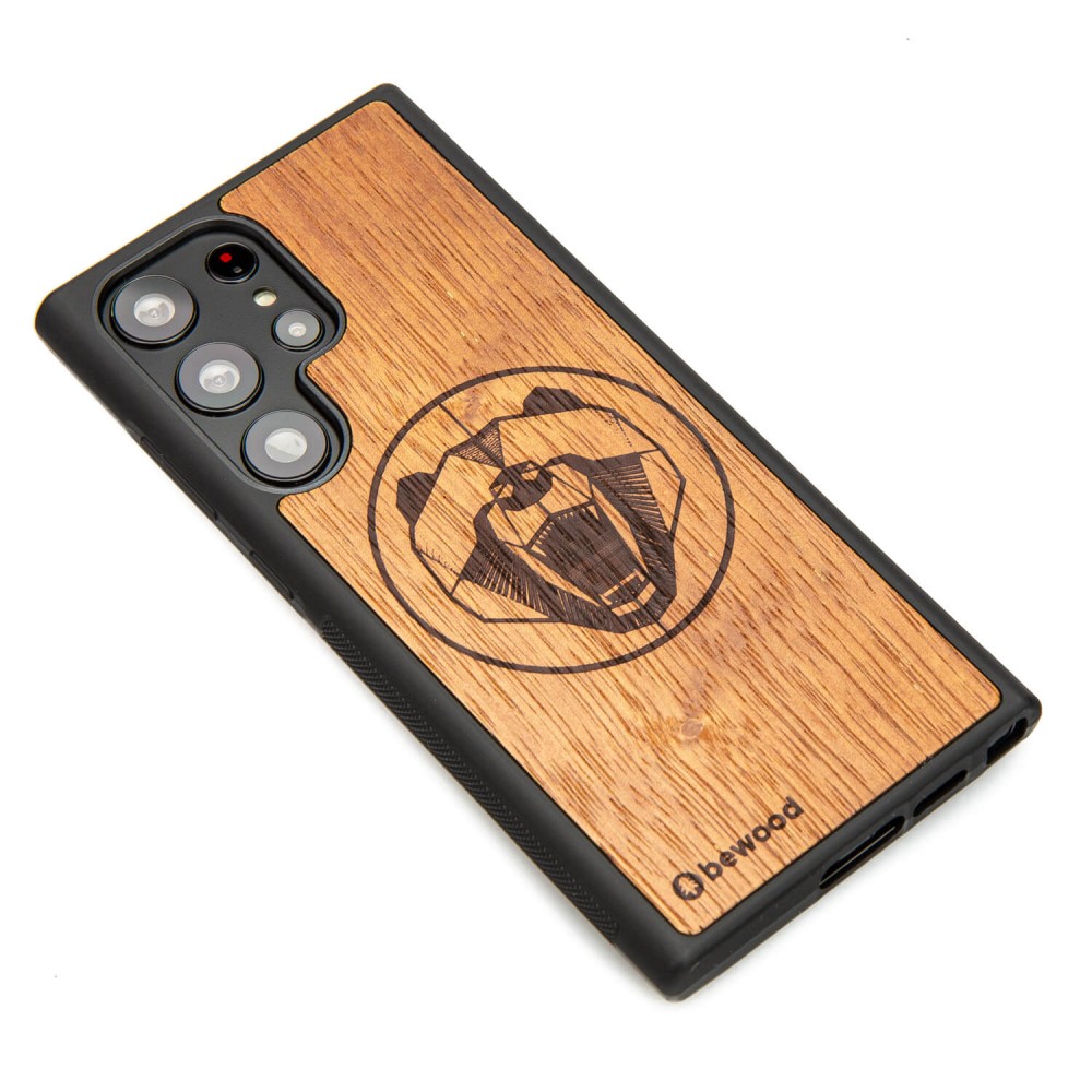 Drewniane Etui Bewood na Samsung Galaxy S23 Ultra NIEDŹWIEDŹ MERBAU (3)