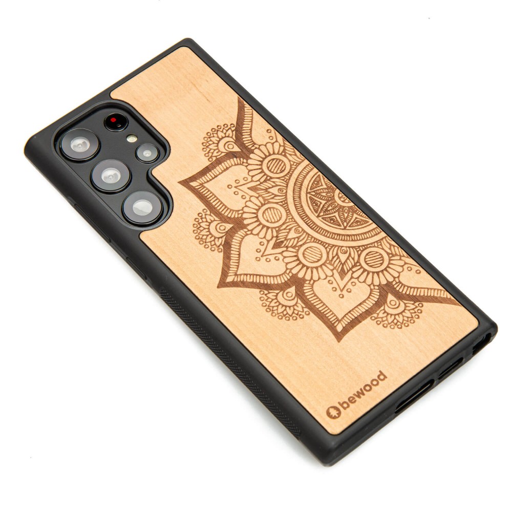 Drewniane Etui Bewood na Samsung Galaxy S23 Ultra MANDALA JABŁOŃ (3)