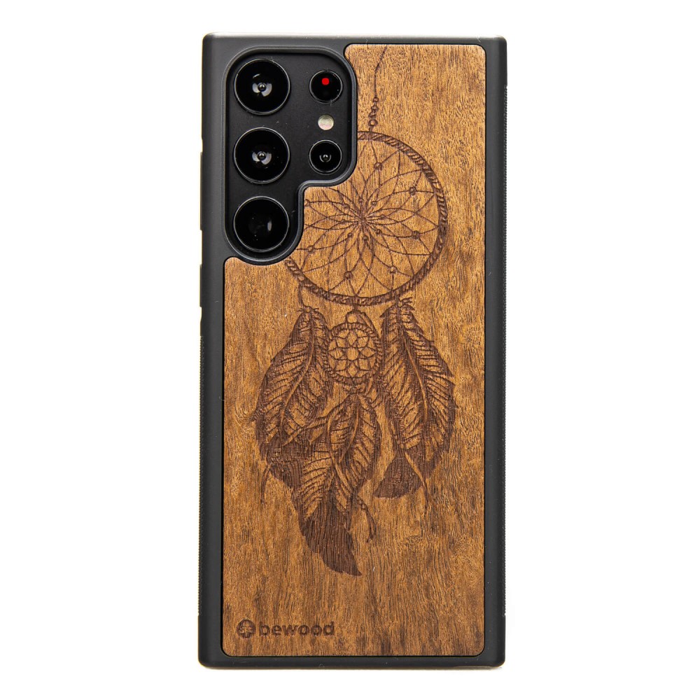 Drewniane Etui Bewood na Samsung Galaxy S23 Ultra ŁAPACZ SNÓW IMBUIA (1)