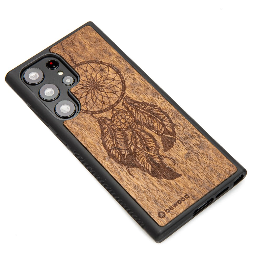 Drewniane Etui Bewood na Samsung Galaxy S23 Ultra ŁAPACZ SNÓW IMBUIA (3)
