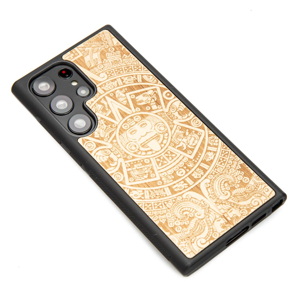 Drewniane Etui Bewood na Samsung Galaxy S23 Ultra KALENDARZ AZTECKI ANIEGRE (3)