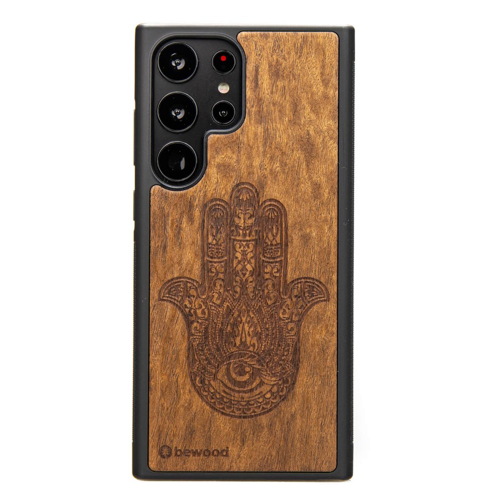 Drewniane Etui Bewood na Samsung Galaxy S23 Ultra HAMSA IMBUIA (1)