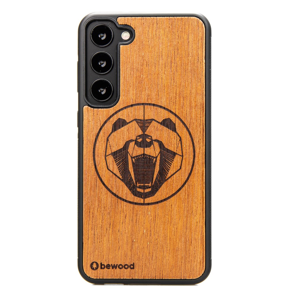 Drewniane Etui Bewood na Samsung Galaxy S23 Plus NIEDŹWIEDŹ MERBAU (1)