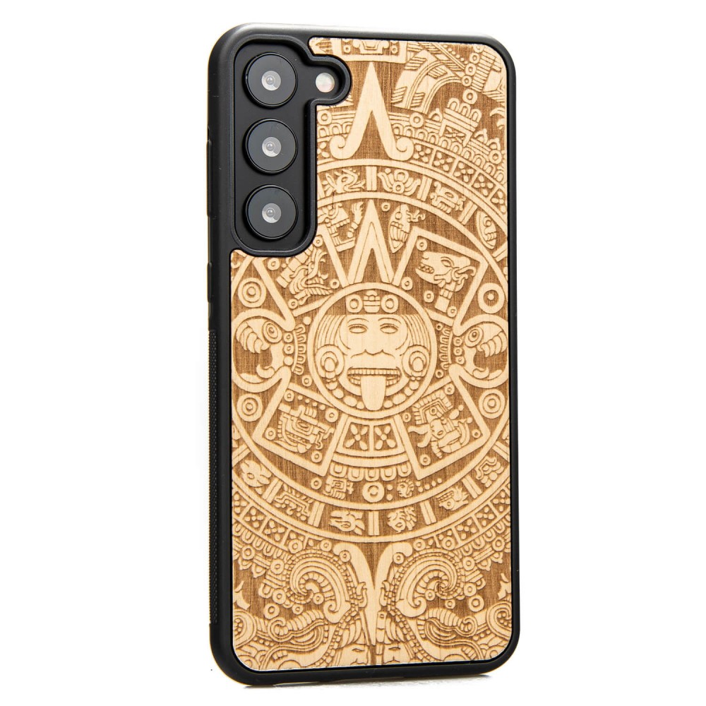 Drewniane Etui Bewood na Samsung Galaxy S23 Plus KALENDARZ AZTECKI ANIEGRE (2)