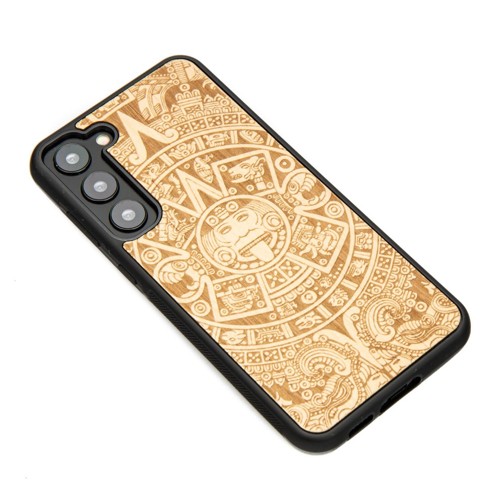 Drewniane Etui Bewood na Samsung Galaxy S23 Plus KALENDARZ AZTECKI ANIEGRE (3)