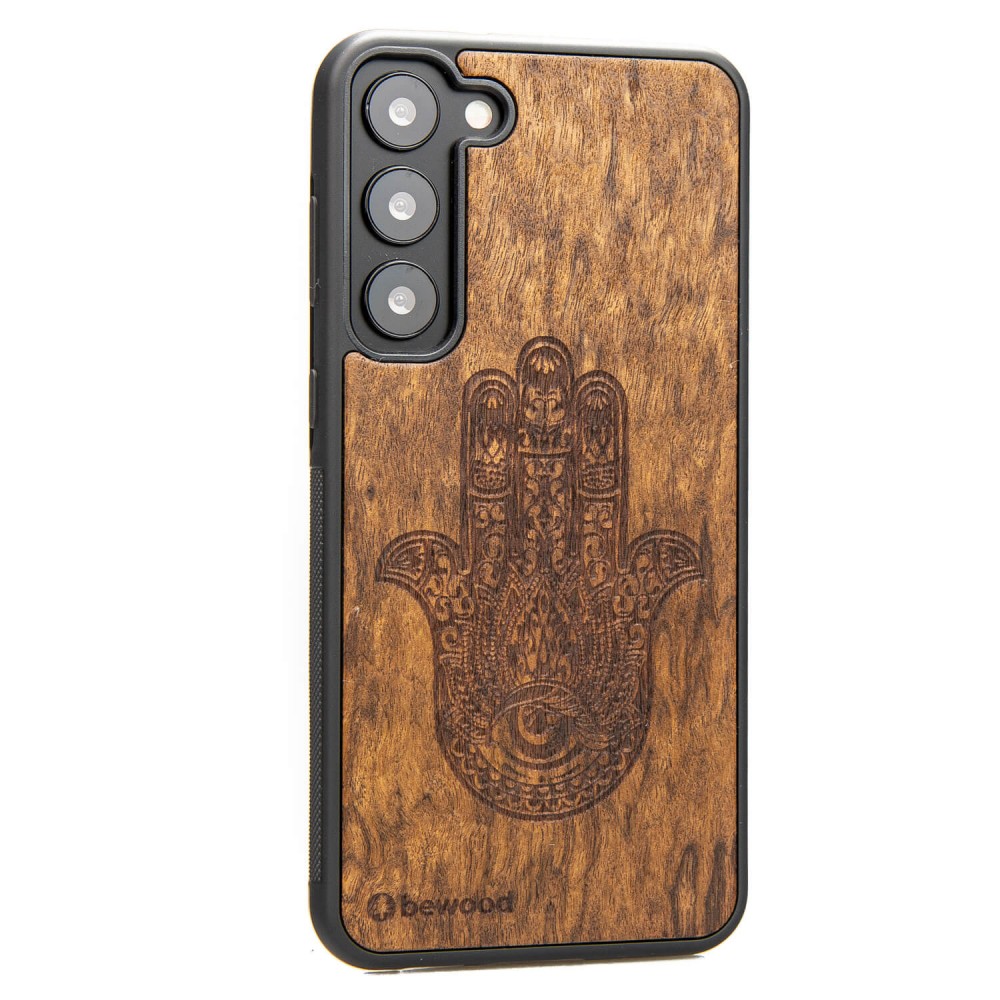 Drewniane Etui Bewood na Samsung Galaxy S23 Plus HAMSA IMBUIA (2)