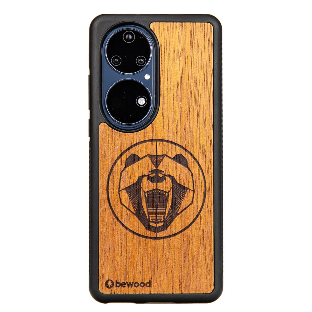 Huawei P50 Pro Bear Merbau Bewood Wood Case (1)