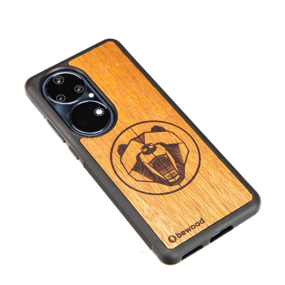 Huawei P50 Pro Bear Merbau Bewood Wood Case (3)